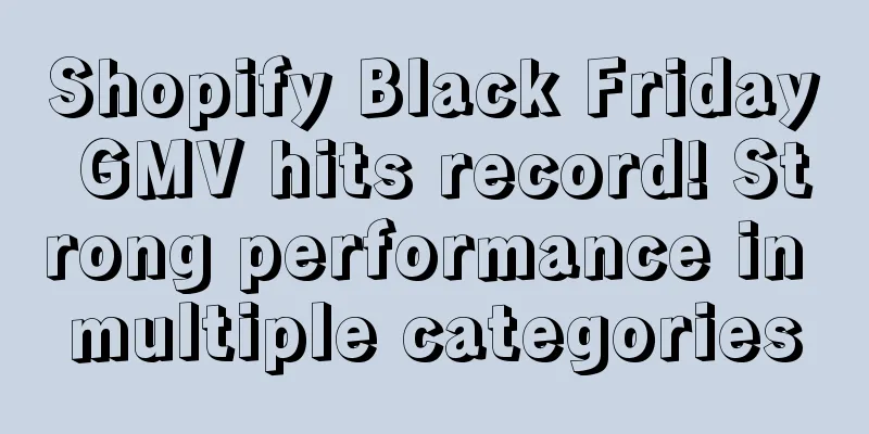 Shopify Black Friday GMV hits record! Strong performance in multiple categories