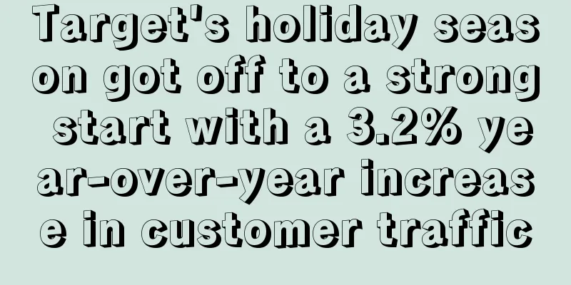 Target's holiday season got off to a strong start with a 3.2% year-over-year increase in customer traffic