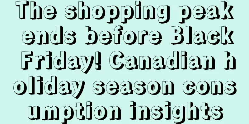 The shopping peak ends before Black Friday! Canadian holiday season consumption insights