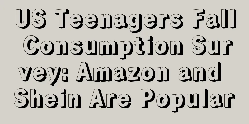 US Teenagers Fall Consumption Survey: Amazon and Shein Are Popular