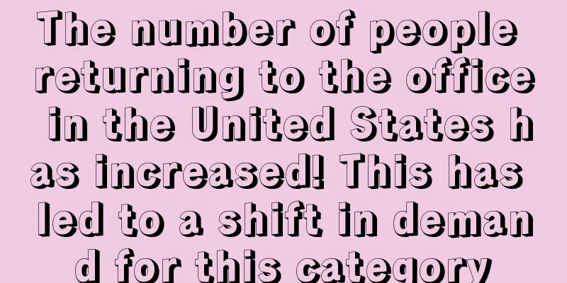 The number of people returning to the office in the United States has increased! This has led to a shift in demand for this category