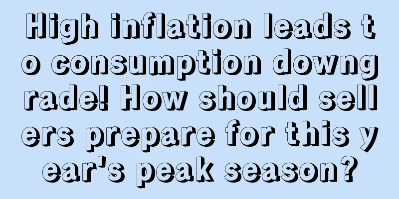 High inflation leads to consumption downgrade! How should sellers prepare for this year's peak season?