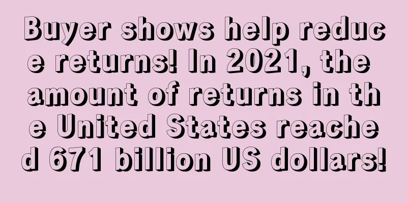Buyer shows help reduce returns! In 2021, the amount of returns in the United States reached 671 billion US dollars!