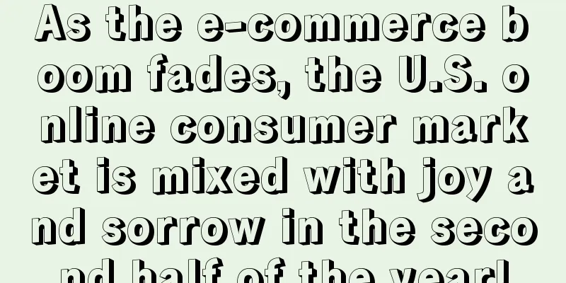 As the e-commerce boom fades, the U.S. online consumer market is mixed with joy and sorrow in the second half of the year!