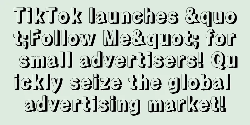 TikTok launches "Follow Me" for small advertisers! Quickly seize the global advertising market!