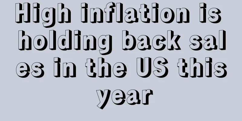 High inflation is holding back sales in the US this year