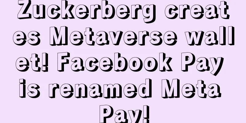 Zuckerberg creates Metaverse wallet! Facebook Pay is renamed Meta Pay!