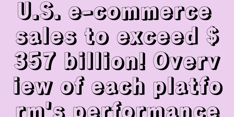 U.S. e-commerce sales to exceed $357 billion! Overview of each platform's performance