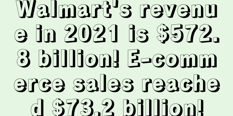 Walmart's revenue in 2021 is $572.8 billion! E-commerce sales reached $73.2 billion!