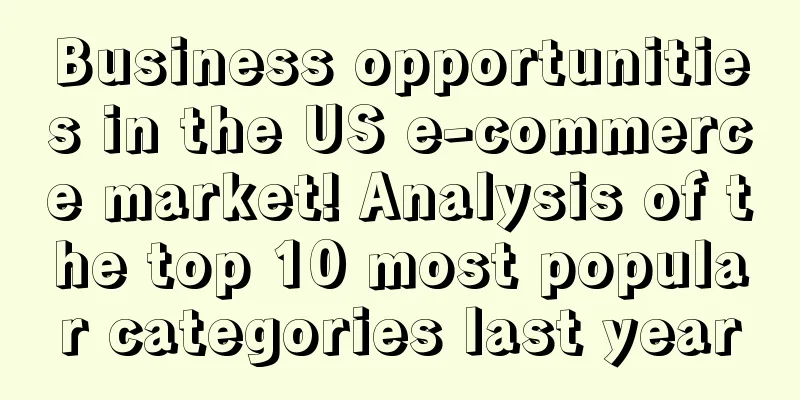 Business opportunities in the US e-commerce market! Analysis of the top 10 most popular categories last year