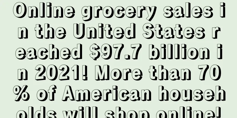 Online grocery sales in the United States reached $97.7 billion in 2021! More than 70% of American households will shop online!