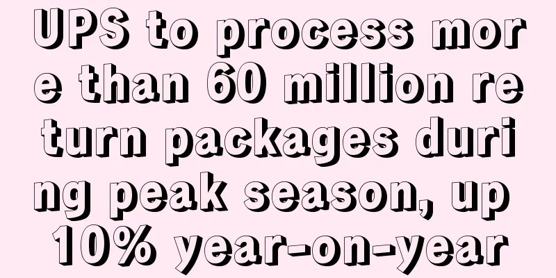 UPS to process more than 60 million return packages during peak season, up 10% year-on-year