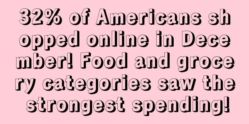 32% of Americans shopped online in December! Food and grocery categories saw the strongest spending!
