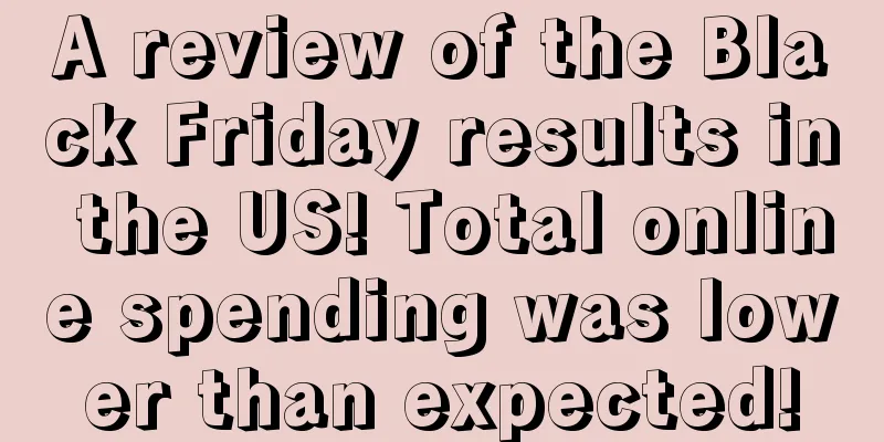 A review of the Black Friday results in the US! Total online spending was lower than expected!
