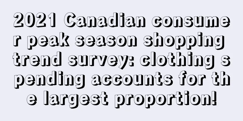2021 Canadian consumer peak season shopping trend survey: clothing spending accounts for the largest proportion!