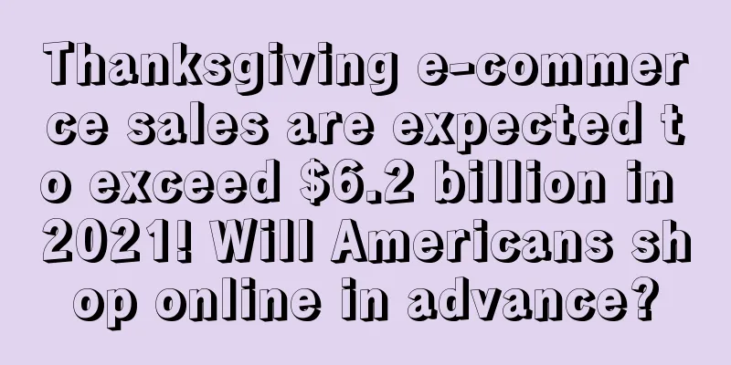 Thanksgiving e-commerce sales are expected to exceed $6.2 billion in 2021! Will Americans shop online in advance?