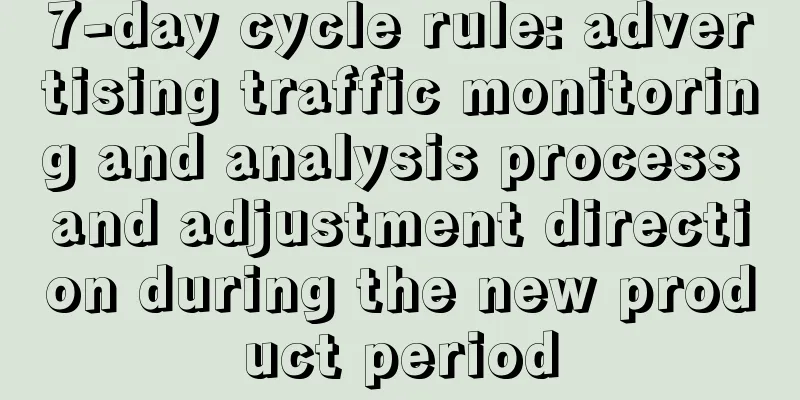 7-day cycle rule: advertising traffic monitoring and analysis process and adjustment direction during the new product period