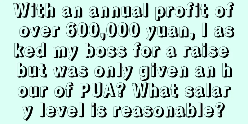 With an annual profit of over 600,000 yuan, I asked my boss for a raise but was only given an hour of PUA? What salary level is reasonable?