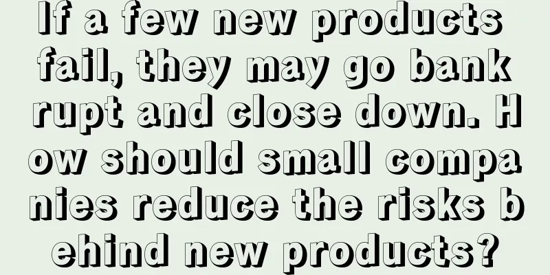 If a few new products fail, they may go bankrupt and close down. How should small companies reduce the risks behind new products?