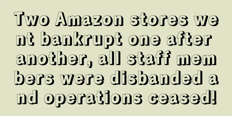 Two Amazon stores went bankrupt one after another, all staff members were disbanded and operations ceased!