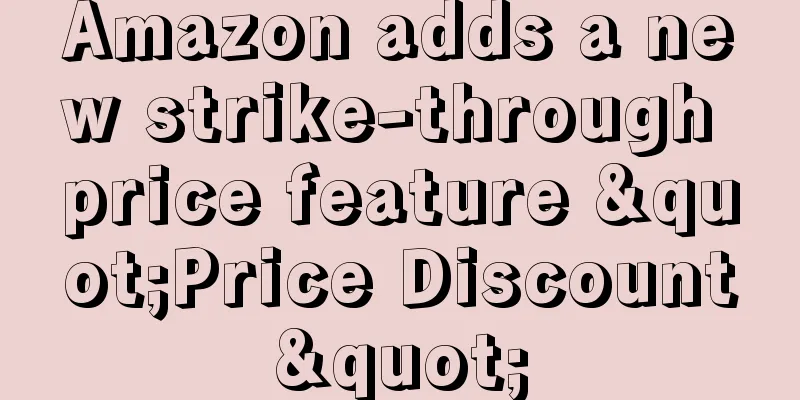 Amazon adds a new strike-through price feature "Price Discount"
