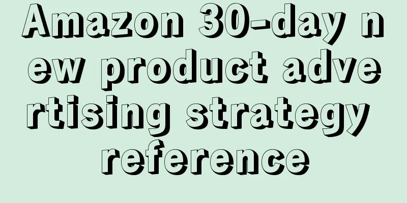 Amazon 30-day new product advertising strategy reference