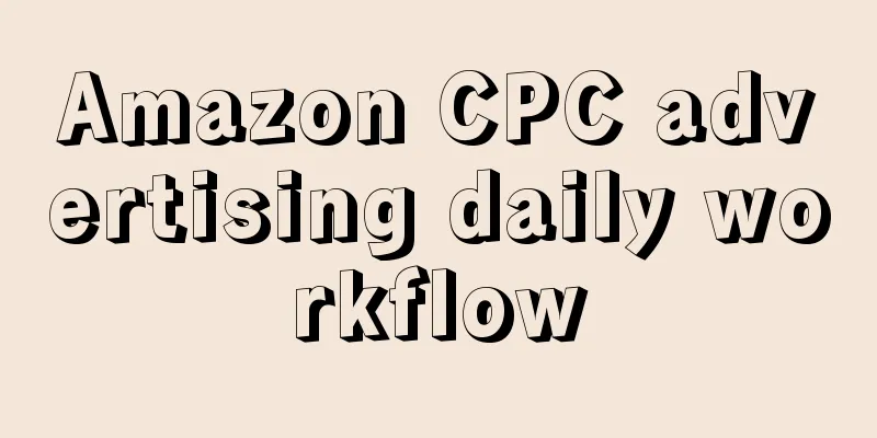 Amazon CPC advertising daily workflow