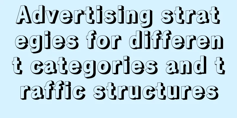 Advertising strategies for different categories and traffic structures