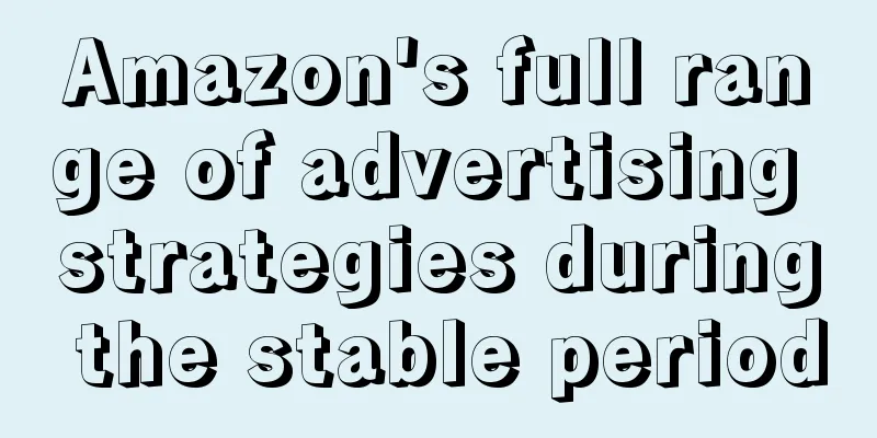Amazon's full range of advertising strategies during the stable period