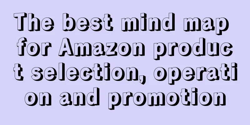 The best mind map for Amazon product selection, operation and promotion