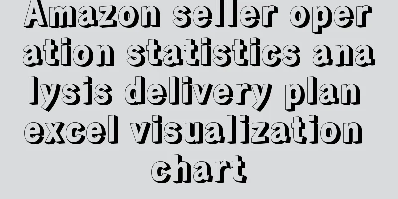 Amazon seller operation statistics analysis delivery plan excel visualization chart