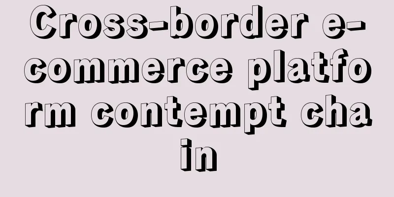 Cross-border e-commerce platform contempt chain