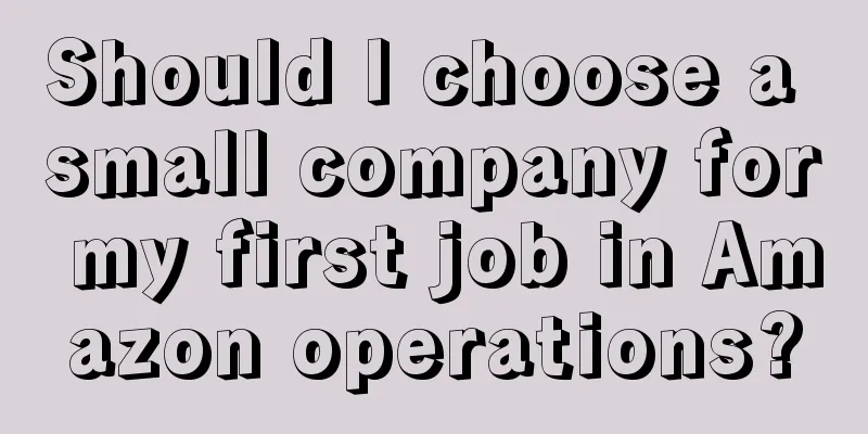 Should I choose a small company for my first job in Amazon operations?