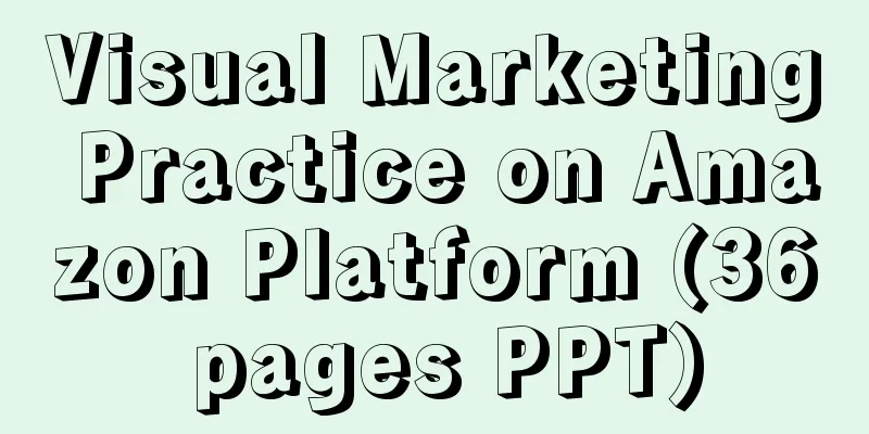 Visual Marketing Practice on Amazon Platform (36 pages PPT)