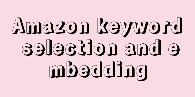 Amazon keyword selection and embedding