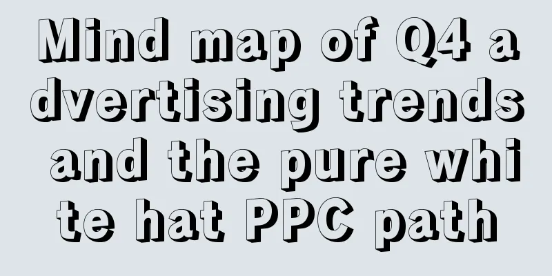 Mind map of Q4 advertising trends and the pure white hat PPC path