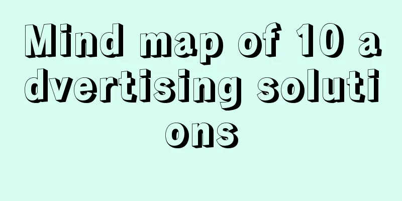 Mind map of 10 advertising solutions
