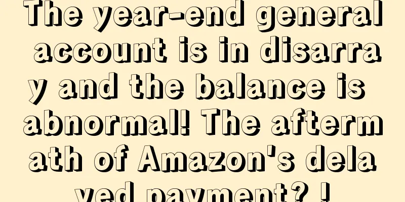 The year-end general account is in disarray and the balance is abnormal! The aftermath of Amazon's delayed payment? !