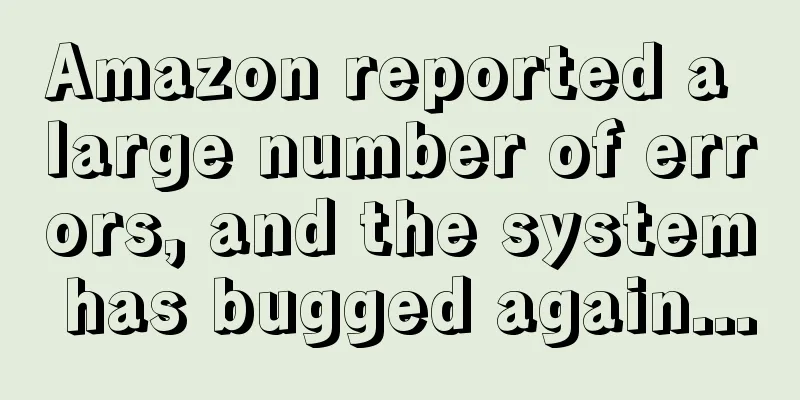 Amazon reported a large number of errors, and the system has bugged again...