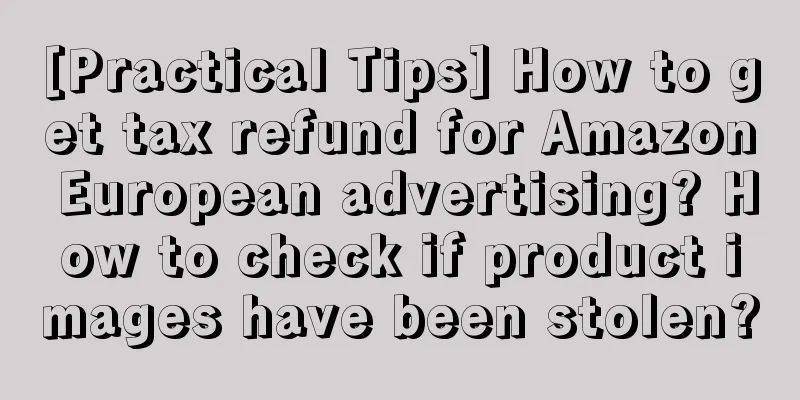 [Practical Tips] How to get tax refund for Amazon European advertising? How to check if product images have been stolen?